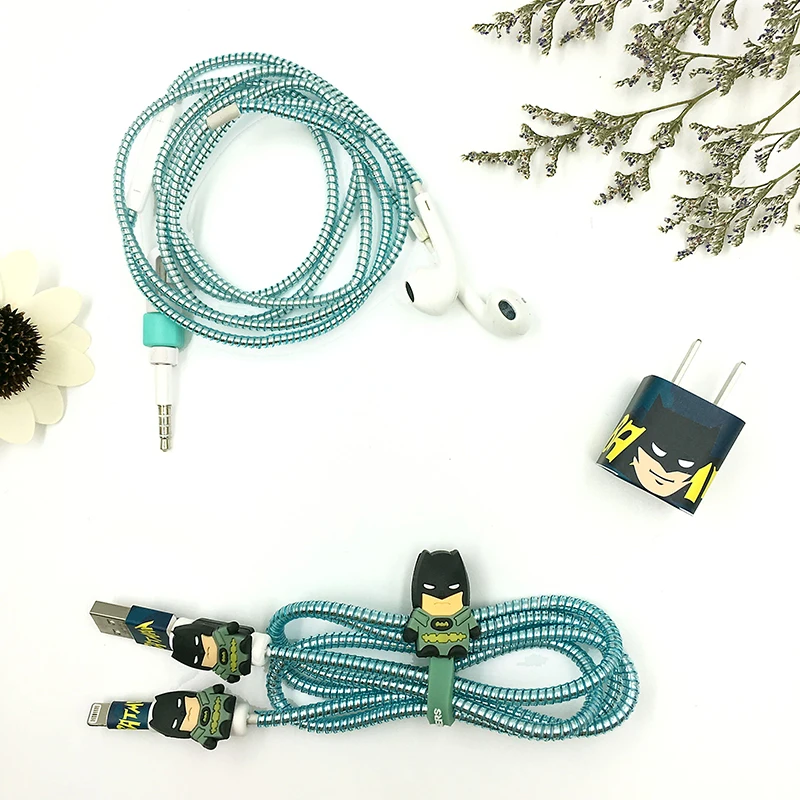2018 милый мультяшный USB кабель для наушников протектор набор с кабелем Стикеры