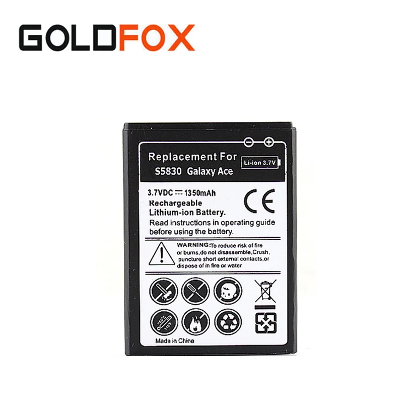1350 мАч батарея EB494358VU для Samsung Galaxy Ace S5830 Gio S5660 S5670 Pro B7510 i569 замена сотового телефона