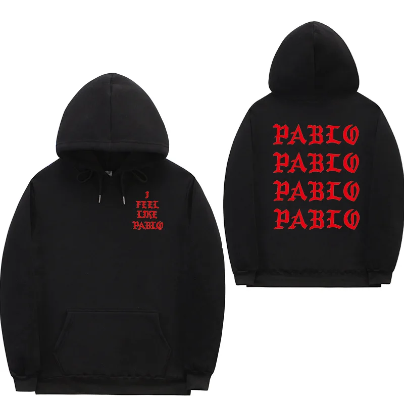 I feel like Paul Pablo Kanye West, мужская толстовка с капюшоном, мужская толстовка с капюшоном в стиле хип-хоп, уличная толстовка с капюшоном pablo, толстовка с капюшоном - Цвет: 1