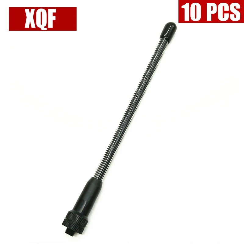 XQF 10PCS  Black soft VHF 136-174mHz handheld radio antenna suitable for kenwood SMA-F 3107/2207/2207G two way radio