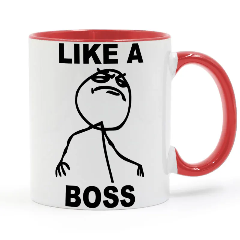 С надписью Like A Boss мем кружка Кофе молока Керамика чашка с возможностью