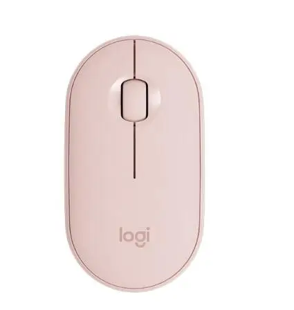 Розовый logitech галька Bluetooth Мышь Син энд светильник бесшумные мыши Портативный современный красочный черного/серого/розового цвета - Цвет: Розовый