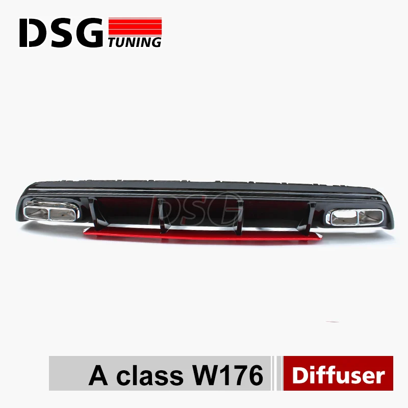 W176 A45 выглядят распылитель АБС &amp 4-выпускной советы Нержавеющая сталь для Mercedes A