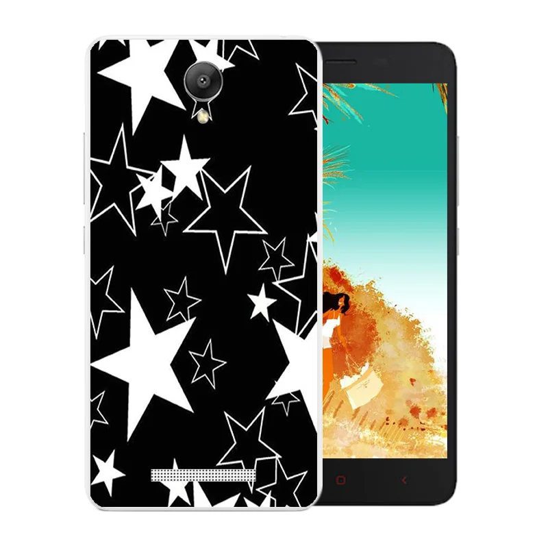 5 дюймов для Xiaomi Redmi Note 2 задняя крышка цветной узор прозрачный мягкий TPU чехлы