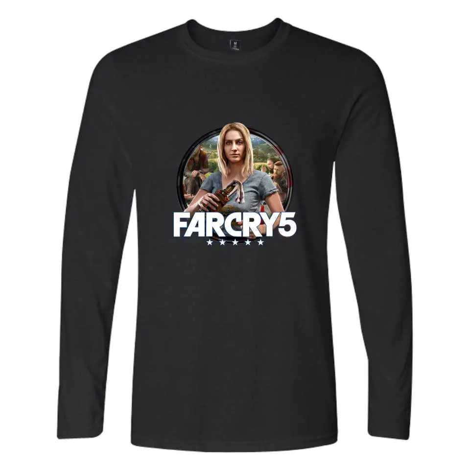Новинка 2018 Мужская футболка Farcry5 с принтом популярная для Xbox game far cry 5 модная