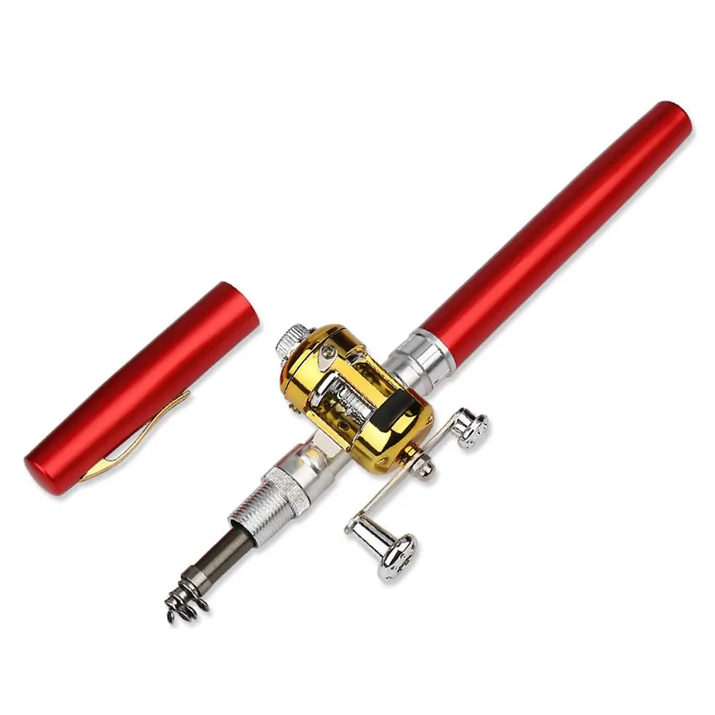 Мини Портативная Ручка Тип Удочка из алюминиевого сплава телескопическая удочка