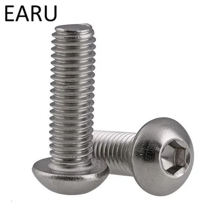 

DIN7380 Standard 316 Stainless Steel Semicircular Round Pan Head Hexagon Hex Socket Cap Screws Bolts M6*8/10/12/18/22/25/30-100F