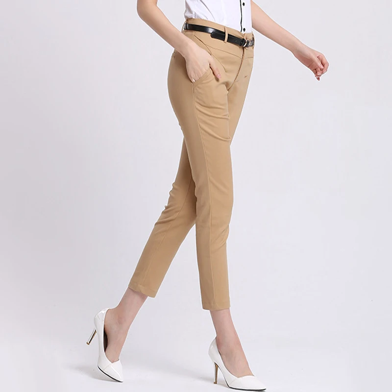 2021 капри брюки для женщин девушек офиса Повседневная обувь узкие по щиколотку