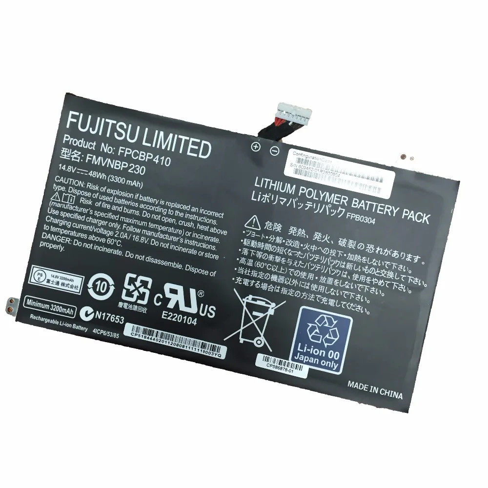 14 8 V 48WH 3300 мА/ч FMVNBP230 оригинальный ноутбук Батарея для FUJITSU LIFEBOOK FPB0304 FPCBP410 U554 U574 UH554