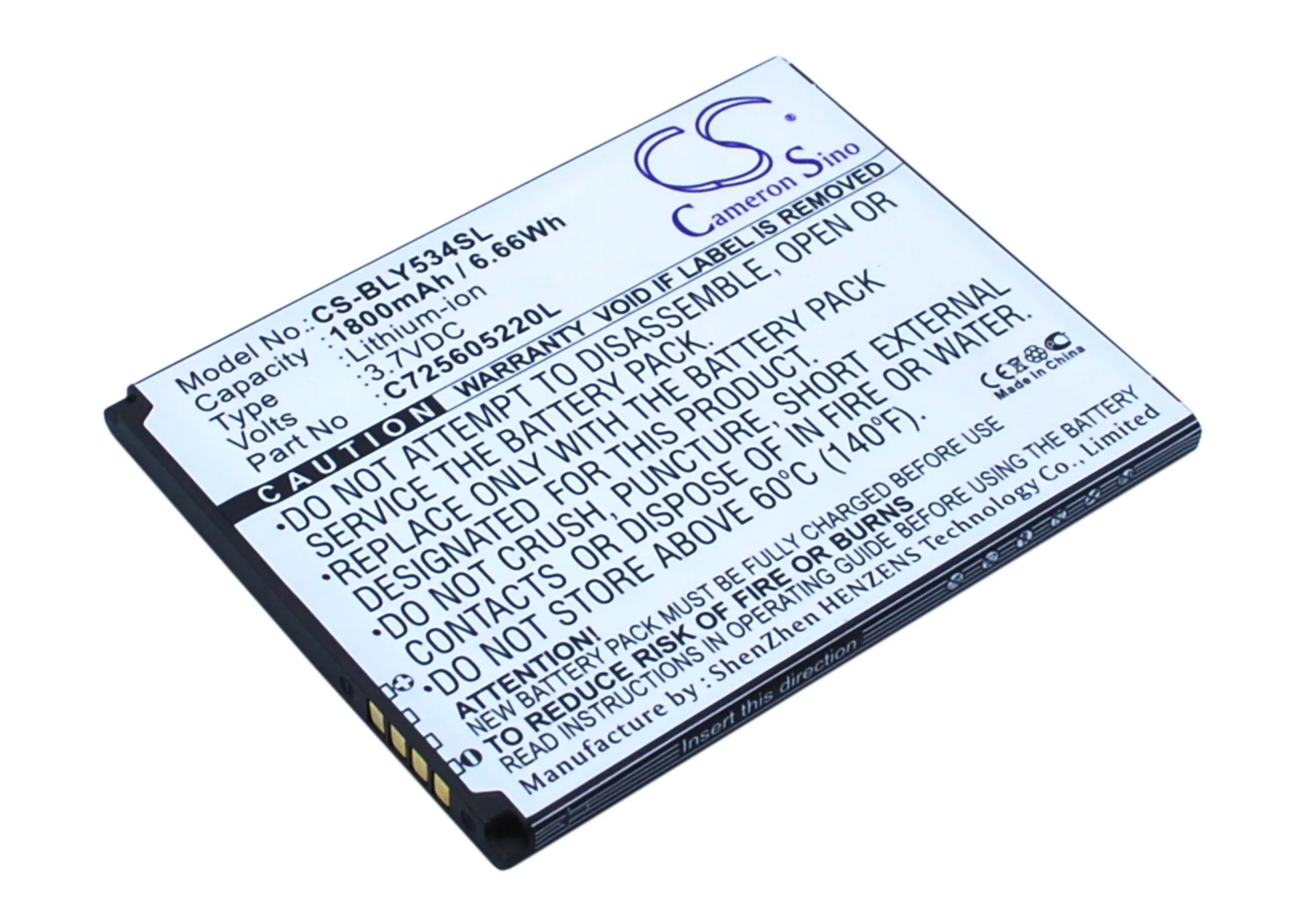 Высококачественный аккумулятор Cameron Sino 1800 мАч C725605220L для BLU Studio 5 0 HD LTE Y534Q|1800mah