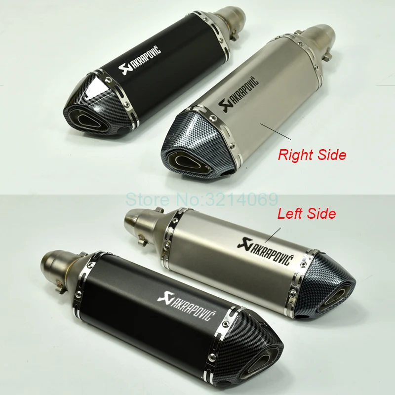 Левый/правый универсальный мотоцикл Akrapovic выхлопная труба для CB300R GSX250R Ninja250 R3 Tmax530 скутер Байк KTM 51 мм без шнуровки