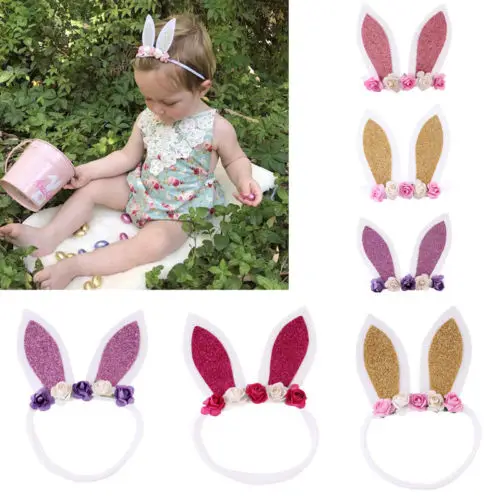 Милая повязка на голову для маленьких девочек с изображением кролика