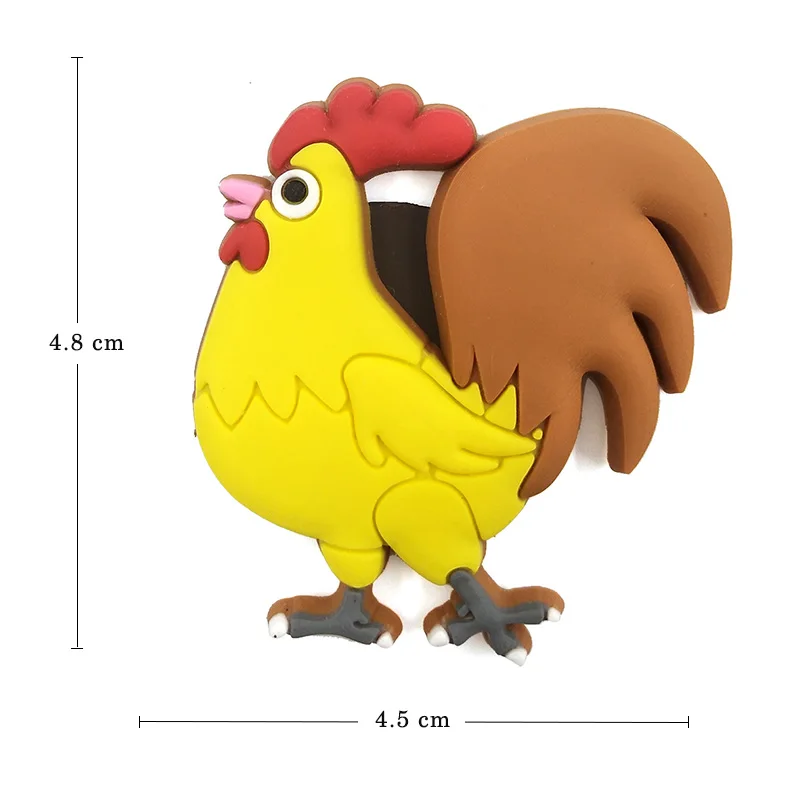 Chicken Собака свинья кролик силиконовые магниты на холодильник мультфильм животных белая доска стикеры магниты на холодильник дети размещение сообщения украшение дома - Цвет: Chicken