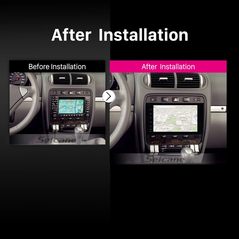 Seicane GPS 2Din Navi Android9.0 стерео HD 8 &quotавтомобильное радио для Porsche cayenne 2003-2011