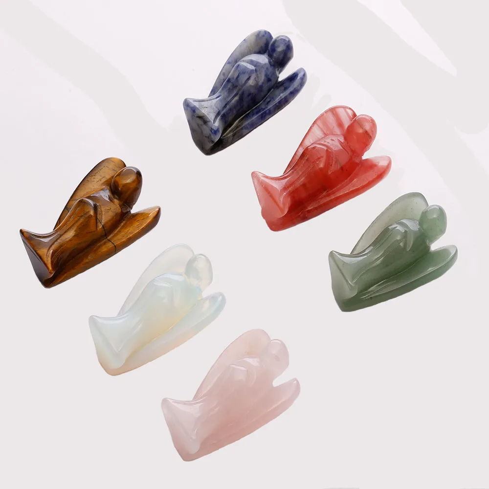 Fubaoying 1 шт. фигурки Ангел мира карманные хрустальные Guardian ручной работы каменные