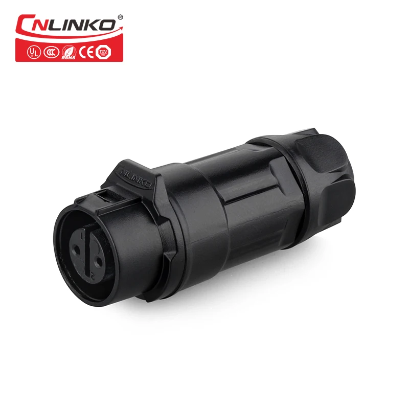 CNLINKO M12 2 pin 5A штекер и вязка Разъем питания Водонепроницаемый IP67 кабель провода разъем для светодиодного оборудования - Цвет: mating plug