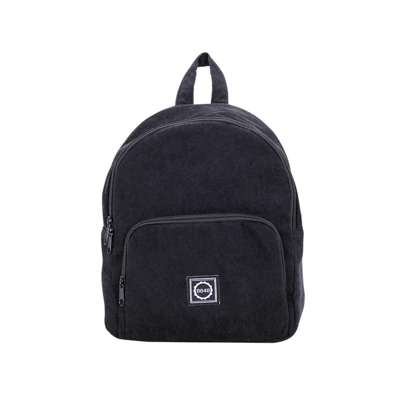 black backpack 8848 женский молодежный рюкзак маленькие однотонные повседневные Рюкзаки студенческая школьная сумка для девочек-подростков винтажная милая сумка рюкзак Mochila 007 - Цвет: black backpack