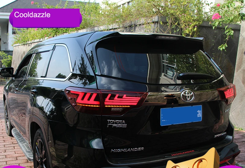 Автомобильный Стильный чехол для Toyota задние фары для Highlander год для Lexus задний фонарь светодиодный светильник красный цвет стиль