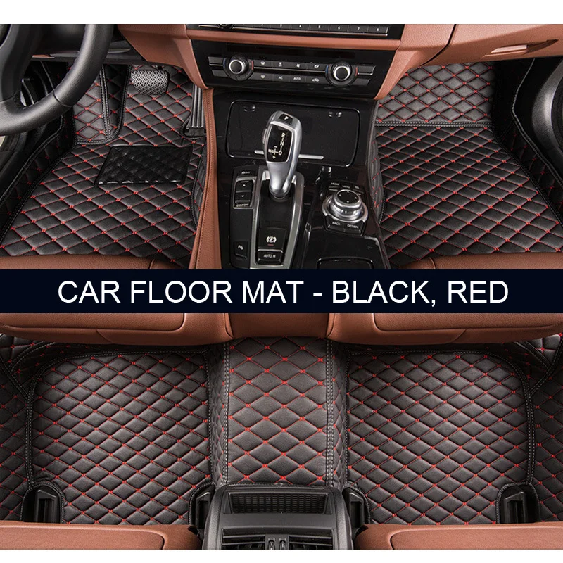LUNDA car floor mats for Ford Edge Escape Kuga Explorer Fiesta Focus Fusion Mondeo Ecosport PU leather styling carpet liner | Автомобили и