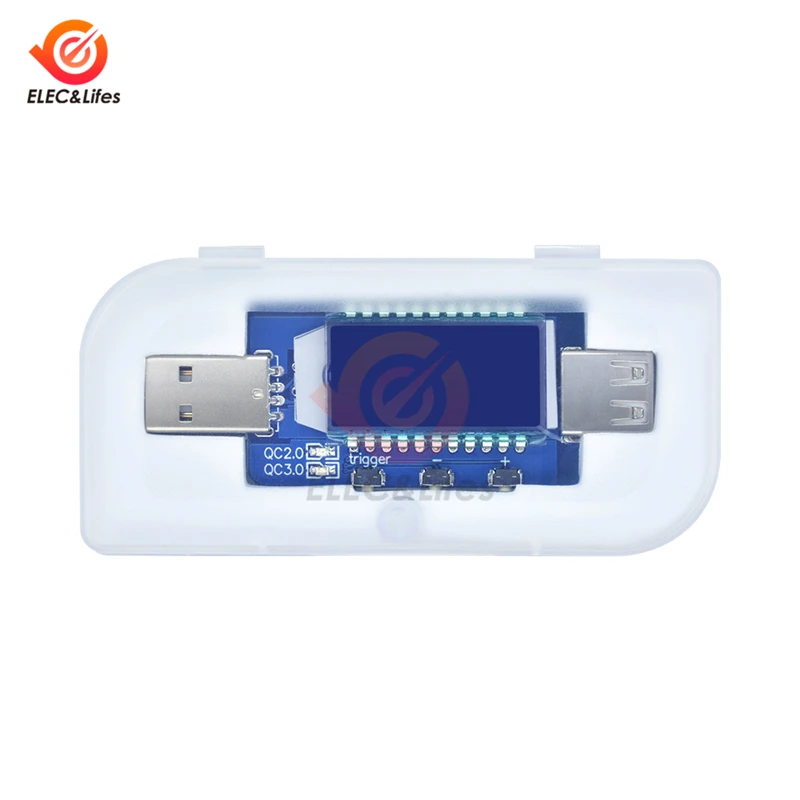 12 В 24 В QC2.0 QC3.0 Электрический скам мощность триггер ЖК-цифровой USB детектор тестер напряжение измеритель тока тестер Вольтметр Амперметр
