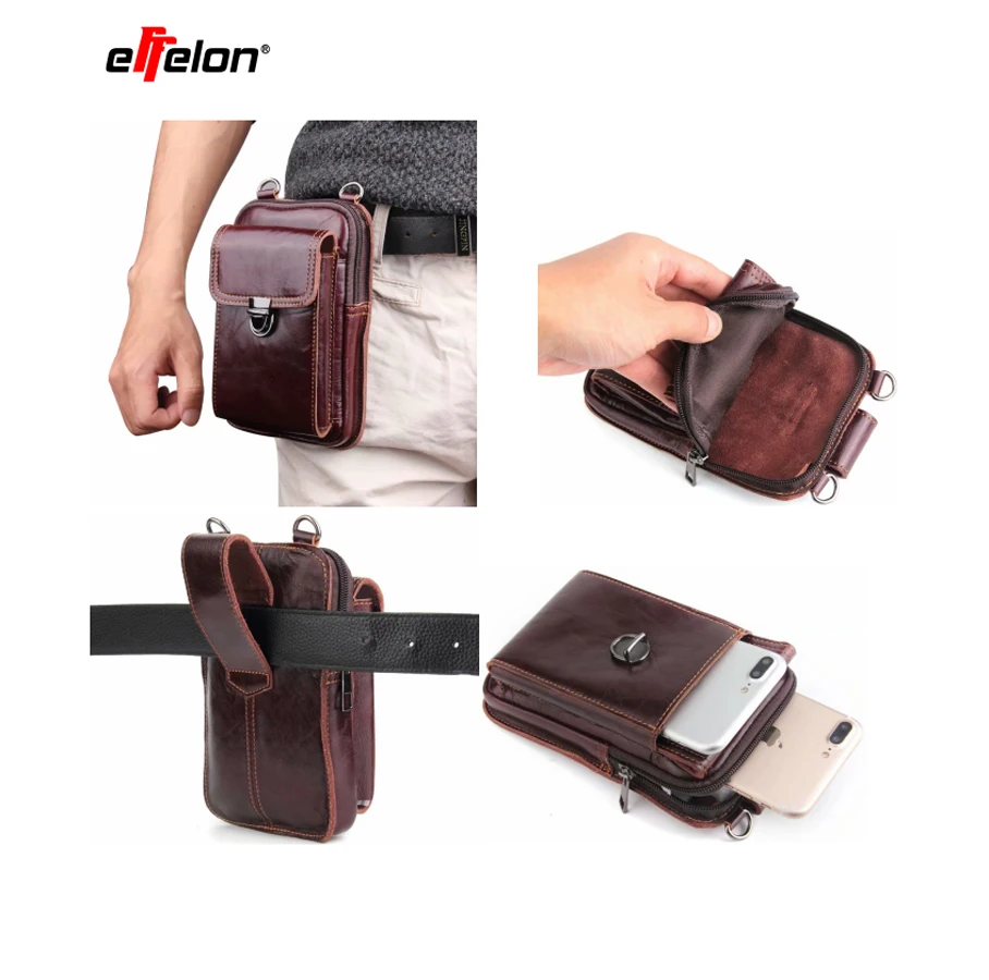 Buy حقيبة حزام جلدية عالمية للرجال ، لهاتف Samsung Galaxy S9 ، S8 Plus ، Note 8 ، iPhone 7 ، 8 ، 6 ، 6s plus ، X