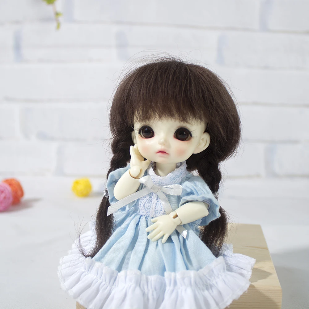 Muziwig 1/8 Мода BJD синтетический мохер кукольные парики милые Updo кукольные волосы Размер 3-4 дюймов 5-6 дюймов парик кукла аксессуары