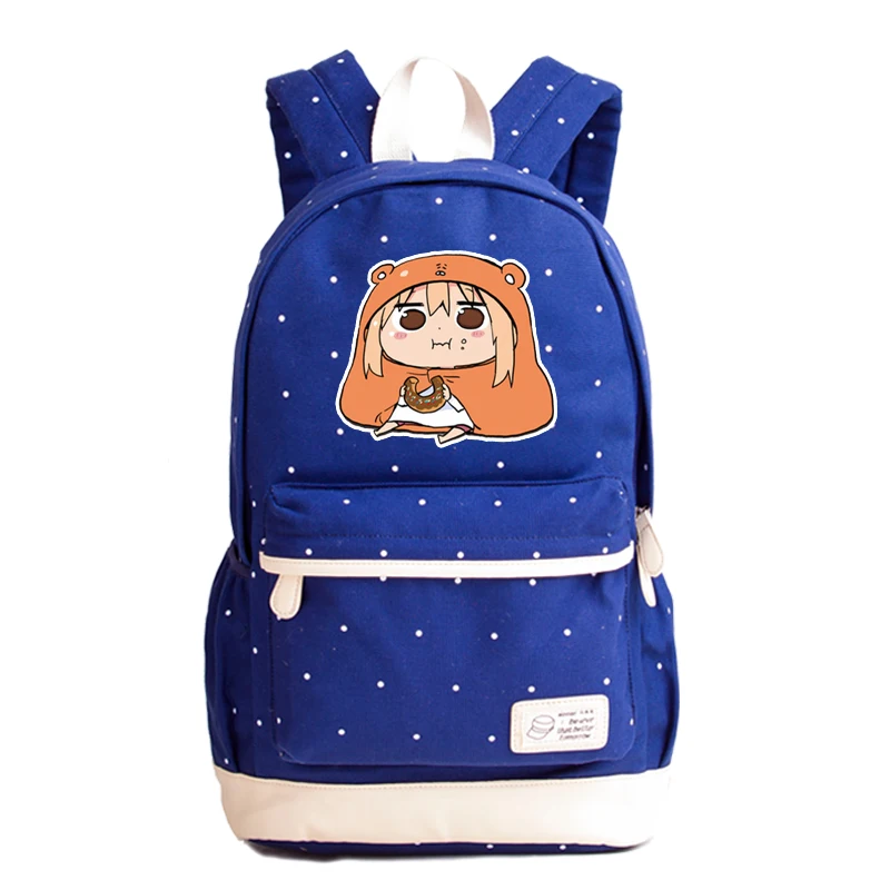 

Himouto! Umaru-chan Cosplay Backpack Doma Umaru Anime Printing Backpack Canvas Laptop Backpack School Bags for Teenage Girls