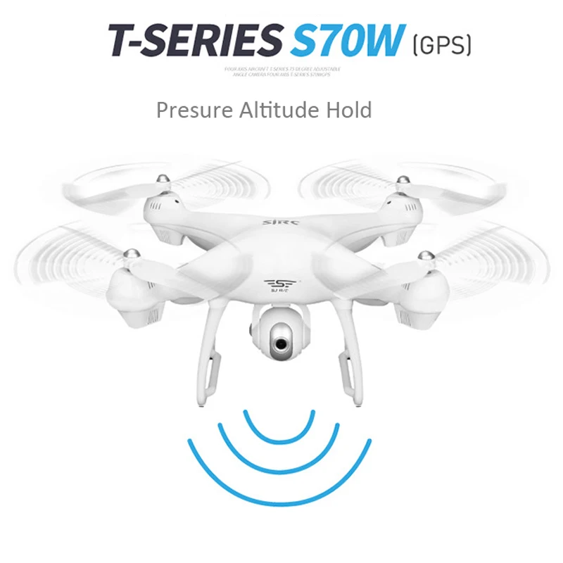 SJRC S70W двойной gps Follow Me WI FI FPV Радиоуправляемый Дрон вертолет 400 м расстояние 1080 P HD