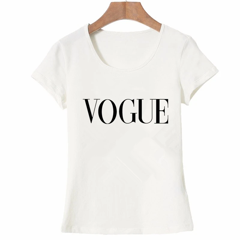 Футболка женская с надписью VOGUE летняя футболка в стиле панк Harajuku Tumblr Blusa Новое