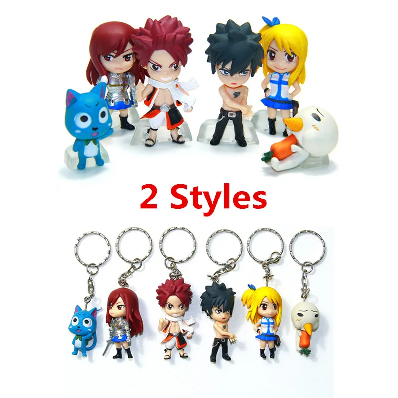 Аниме Сказочный хвост Фигурки игрушки Natsu Happy Lucy серый Elza Хвост Брелок фигурка