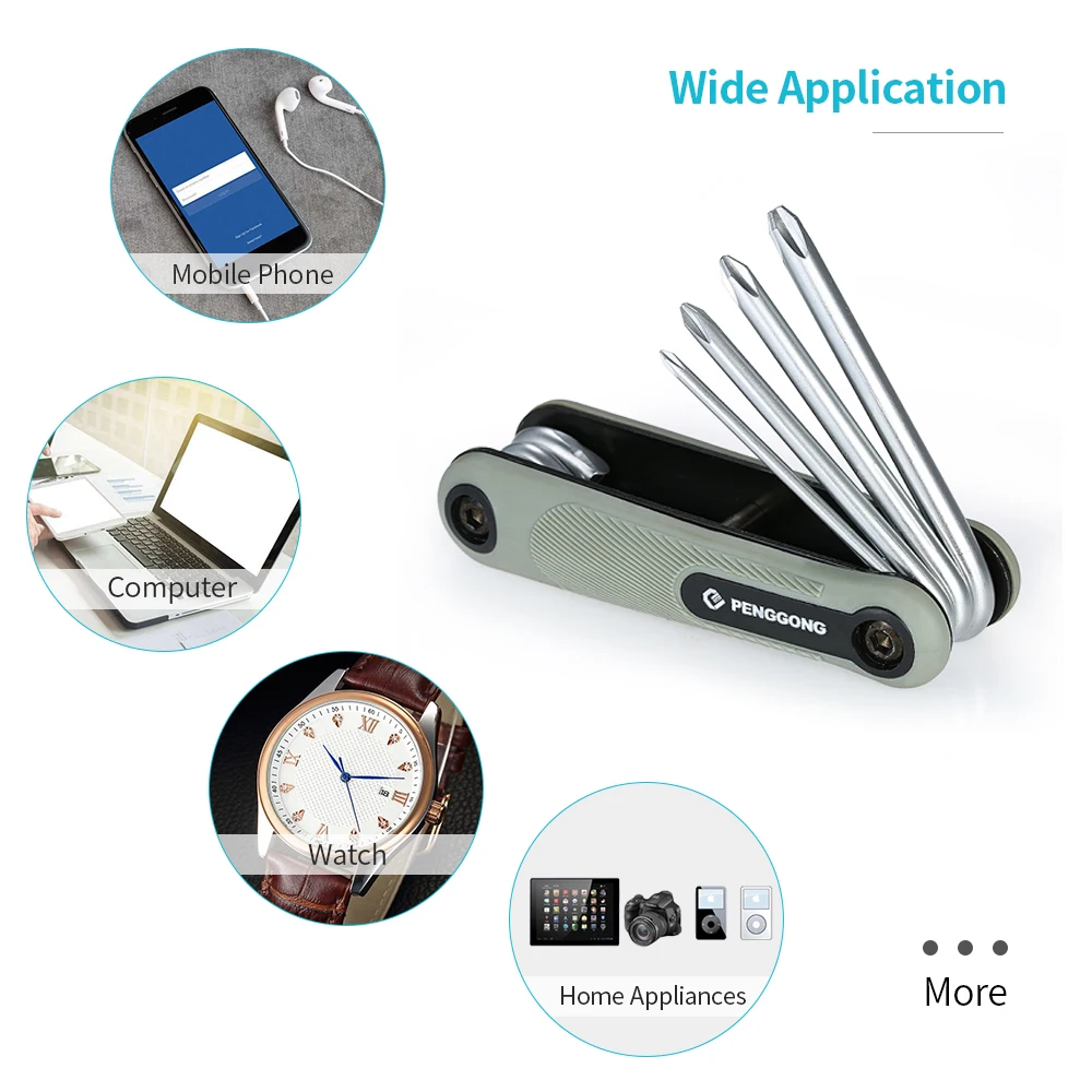 8 шт. Складная отвертка легкий шестигранный многоразовый гаечный ключ для