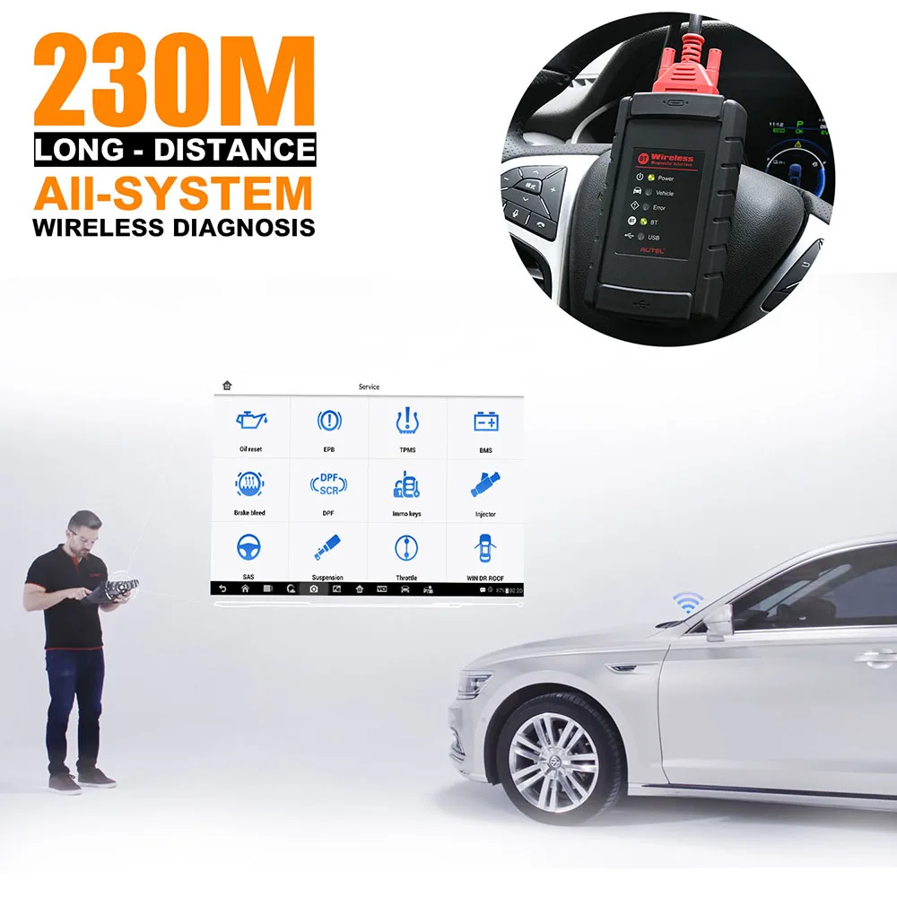 Autel MaxiCOM MK908 Диагностический Авто OBD2 Scarner автомобильный диагностический инструмент ECU кодирование полный код считыватель сканер инструмент pk launch X431