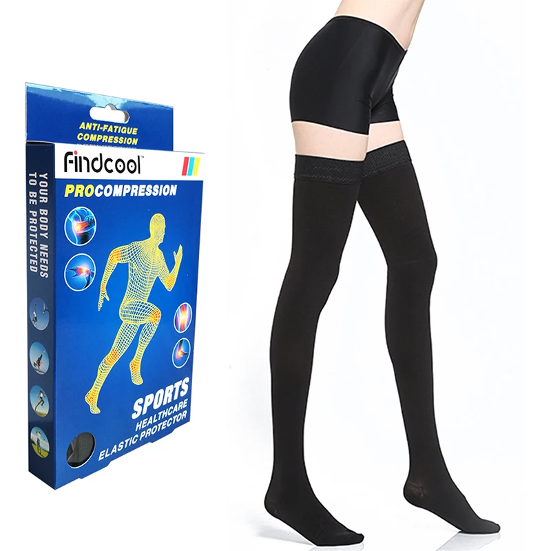 

YISHENG Closed Toe Compression Stockings Women Thigh High 15-21mmHg Graduated Copmression