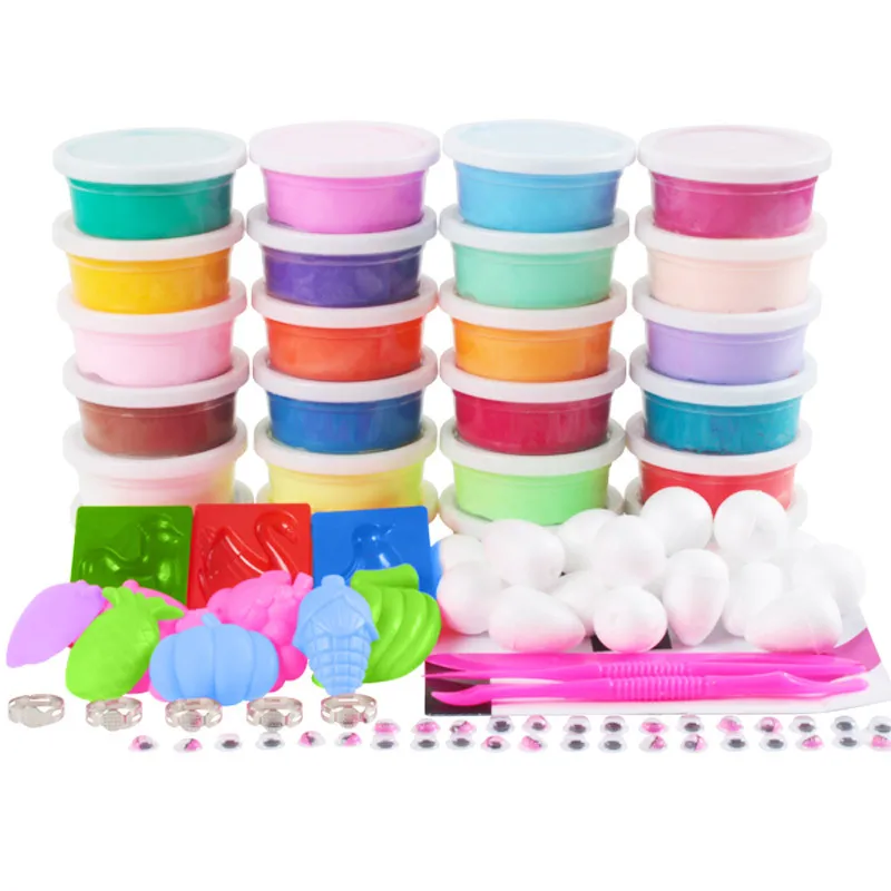 24 цвета Воздушная сухая Jumpimg цветная глина холодный фарфор плейтесто космическая