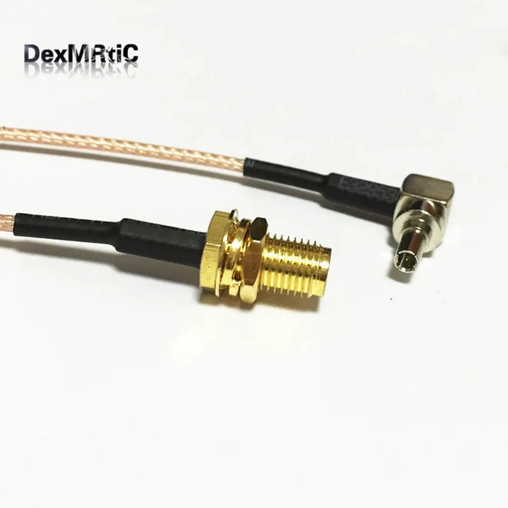 Новый Женский переходник для розетки CRC9 коннектор под прямым углом RG178 кабель 15