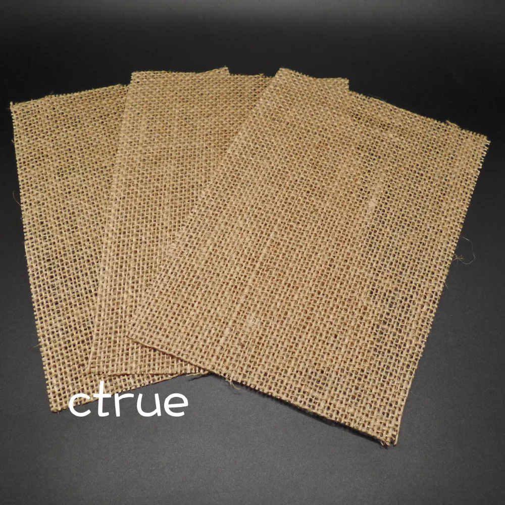 12 шт. Гессе мешковины подставки Коврики на стол место S Сельский свадебные