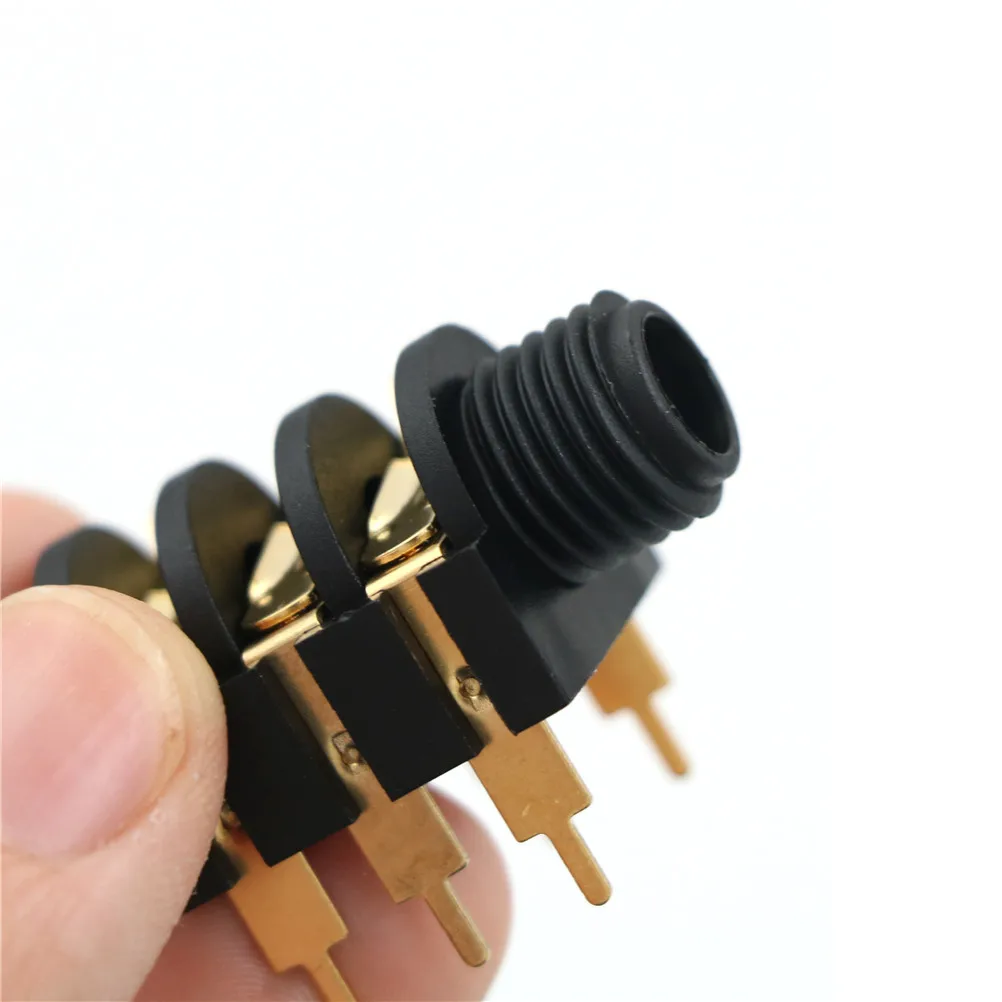 5 шт./лот 1/" 6,35 мм разъем стерео аудио 6pin PCB панель крепление разъем для наушников гарнитура