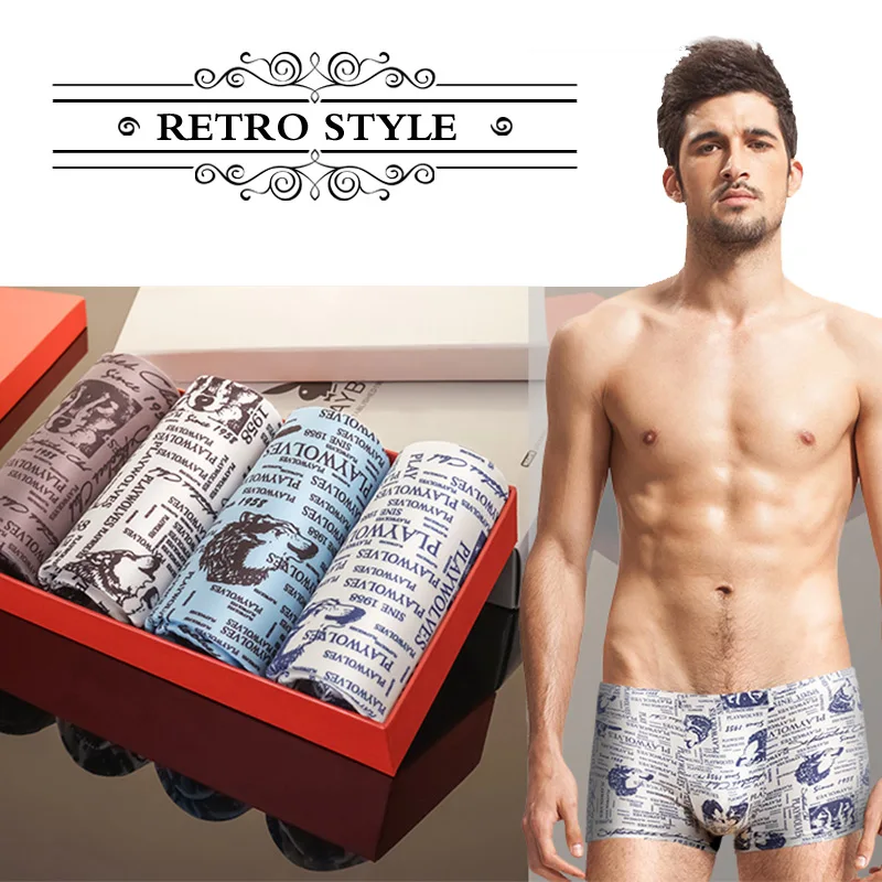 2019 Новое Брендовое нижнее белье трусы боксеры хлопковые Cueca мужские шорты с