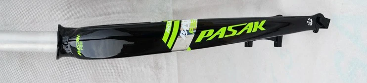 black green Жесткая вилка для велосипеда 2" 27,5" 2" алюминиевая горная Велосипедная вилка для шоссейного велосипеда жесткая Р32 модель дискового тормоза - Цвет: black green