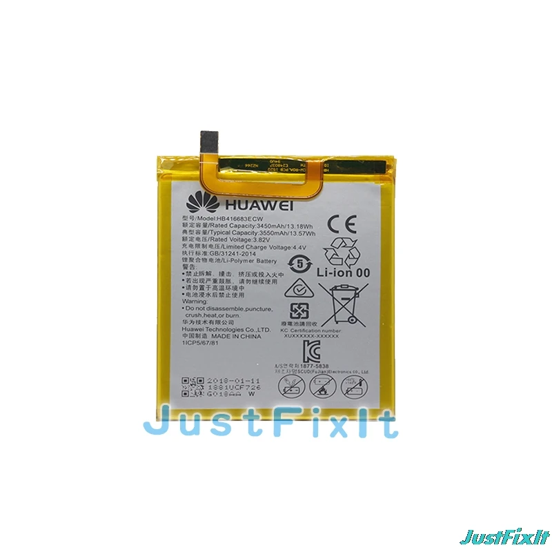 HB416683ECW Hua Wei Оригинальный аккумулятор для телефона huawei Nexus 6P H1511 H1512 3450 мАч