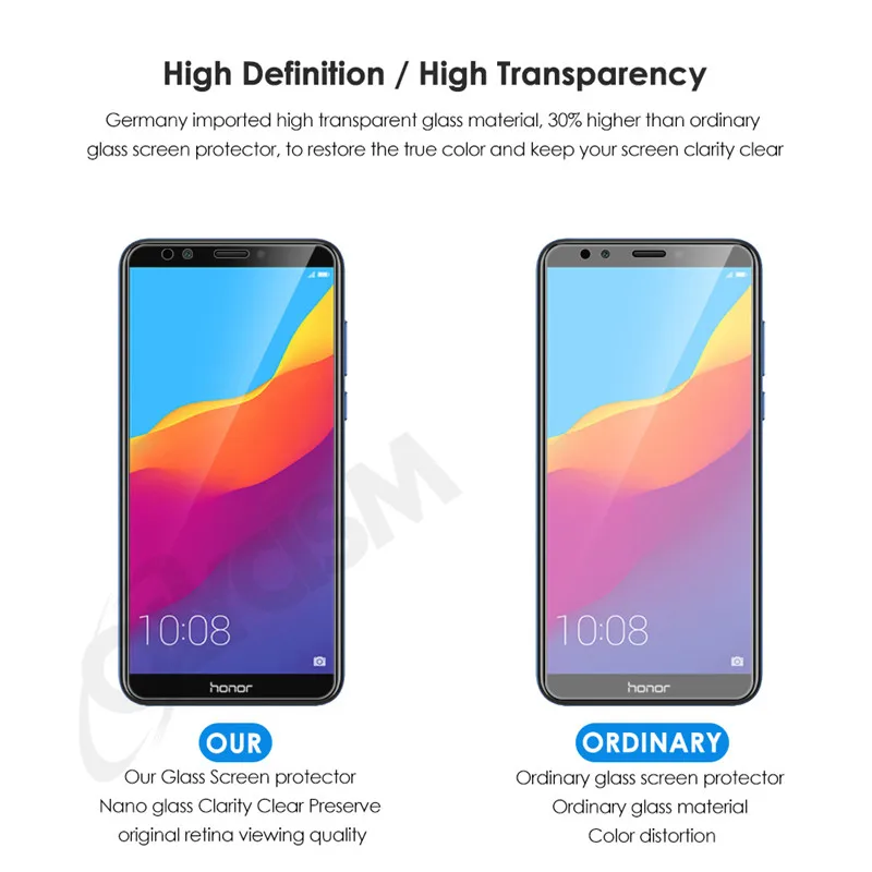 Olycism (2 упак.) защитный Плёнки для Huawei Honor 7c Экран протектор 9 H ультра-тонкий
