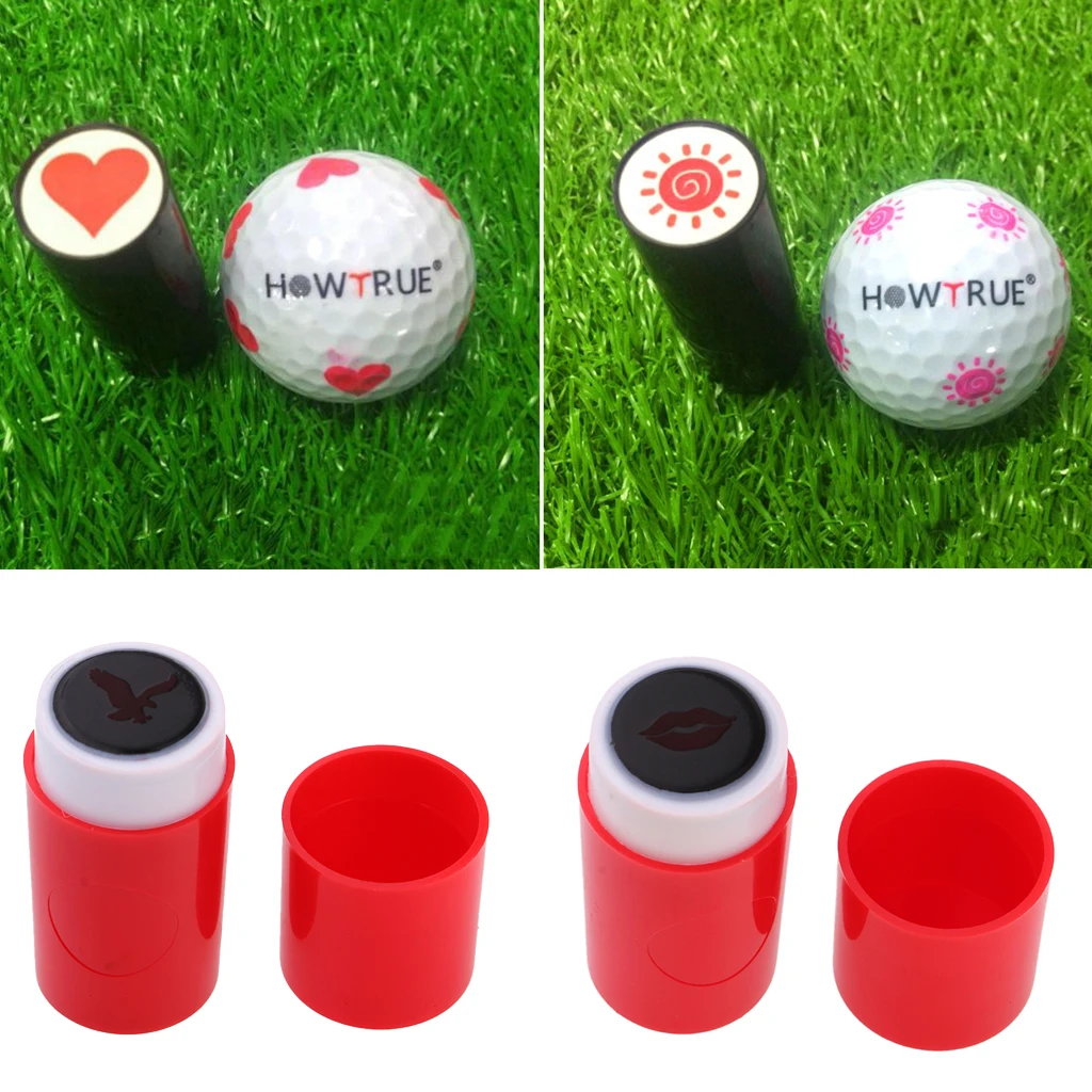 4 Count Colorfast Quick-drying Golf Ball Stamp Stamper Marker Signet Club Prize Gift Giveaways Eagle Sun Heart Shape | Спорт и