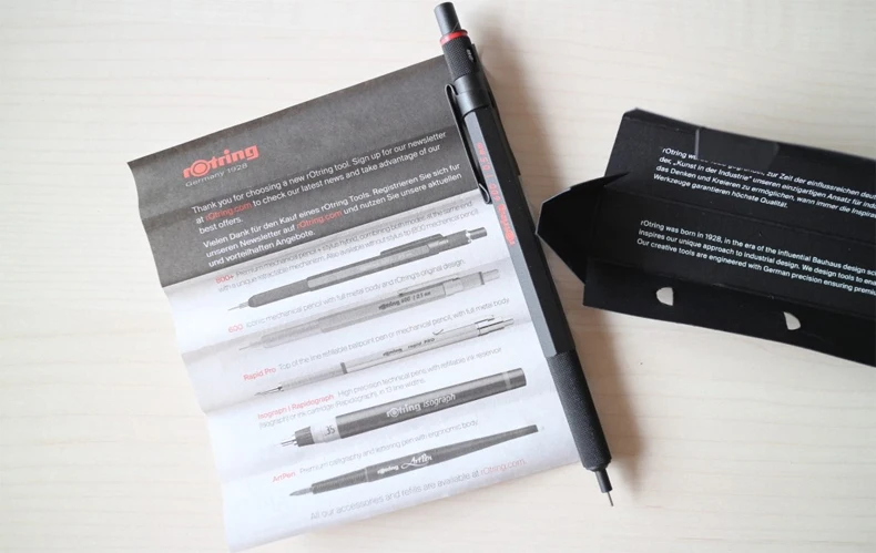 Rotring 600 0,5 мм/0,7 мм механический карандаш серебристый/черный металлический автоматический карандаш Канцелярский дизайн ручка для рисования