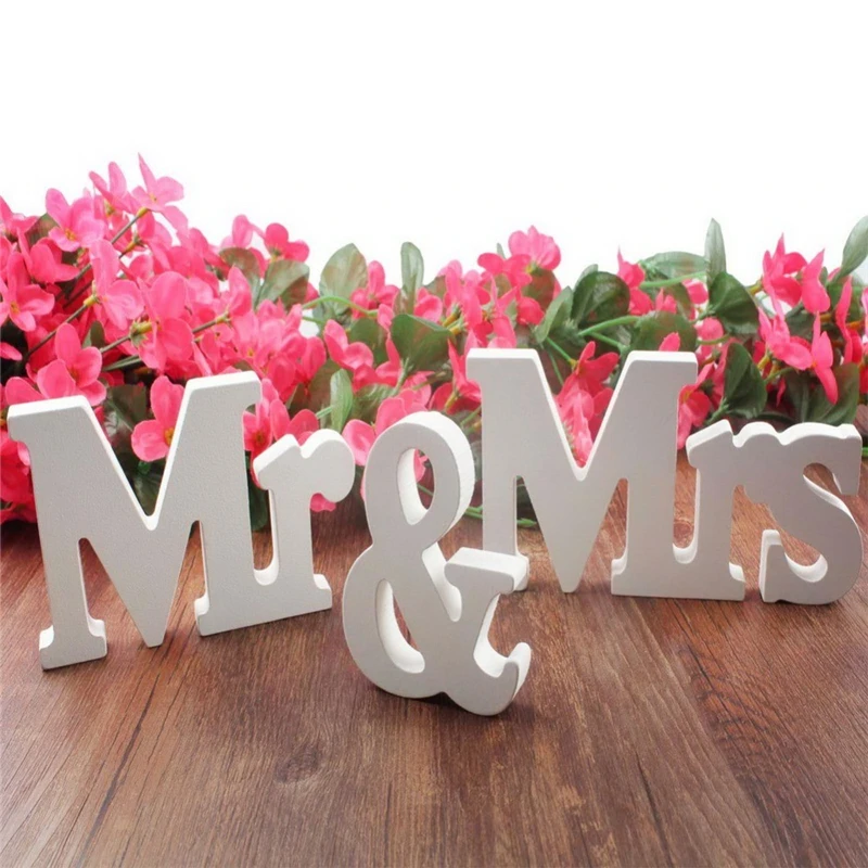 3 шт./компл. Mr &amp Mrs белые буквы для свадебного декора романтический свадебный