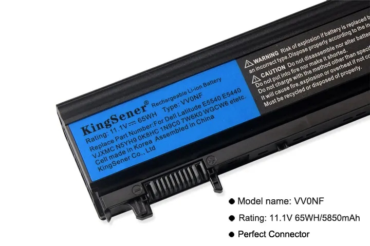 KingSener Корея сотовый VV0NF Аккумулятор ноутбука для DELL Latitude E5440 E5540 серии VJXMC N5YH9 0K8HC 7W6K0 FT6D9 11,1 V 65WH