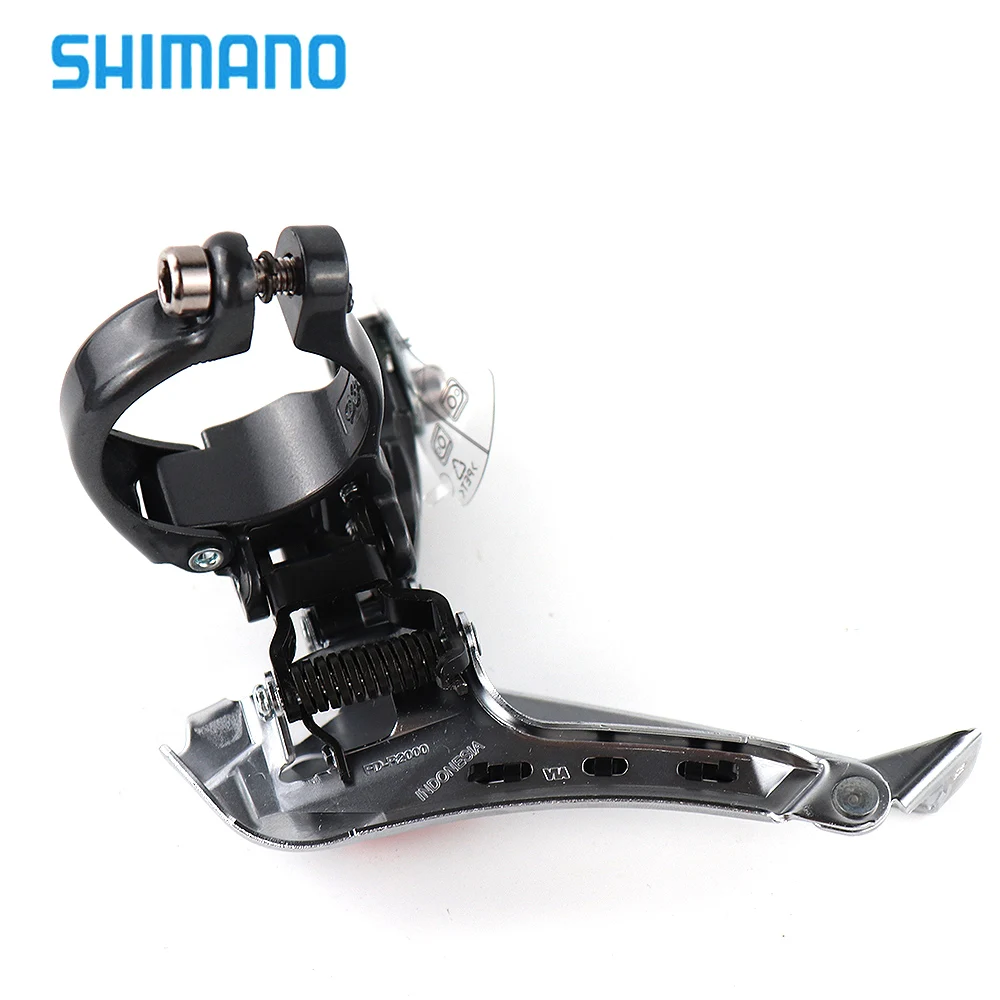 Shimano, FD-R2000, передний переключатель, шоссейный велосипед, 2x8 скоростей, R2000, передний переключатель, Braze on/Clamp, 31,8 мм, черный