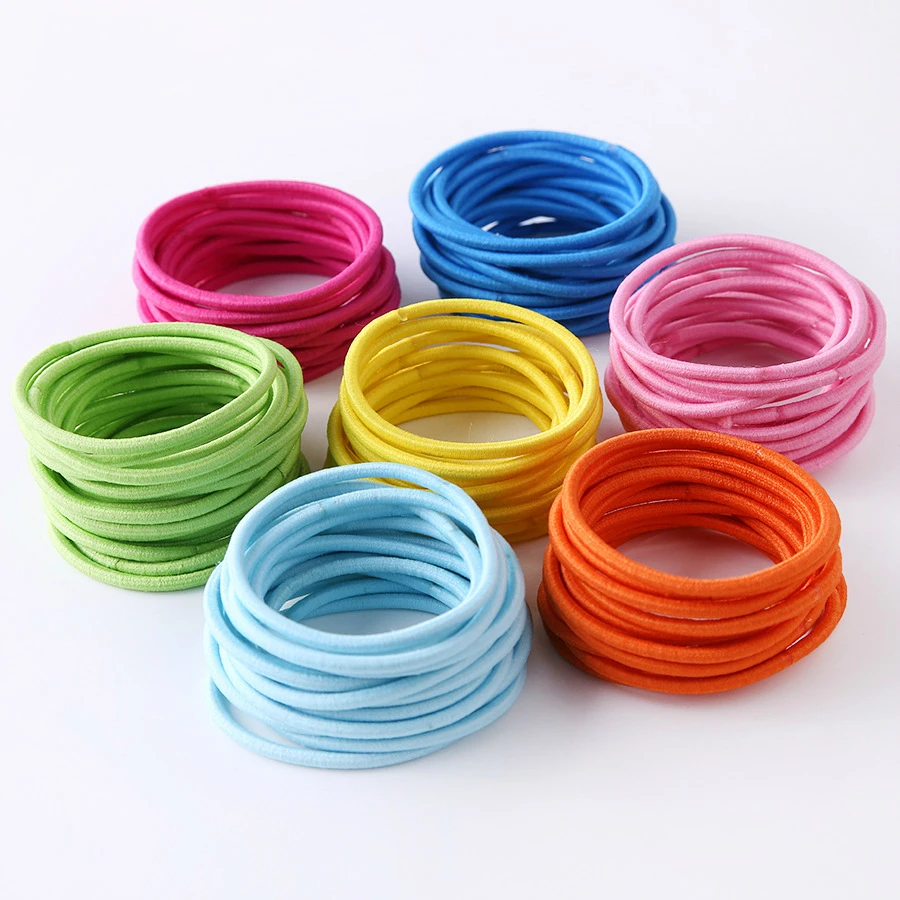 

100pcs/lot Black Color Rope Elastic Hair Ties Girl's Hair Accessories Elastic Rubber Band hair bands for women