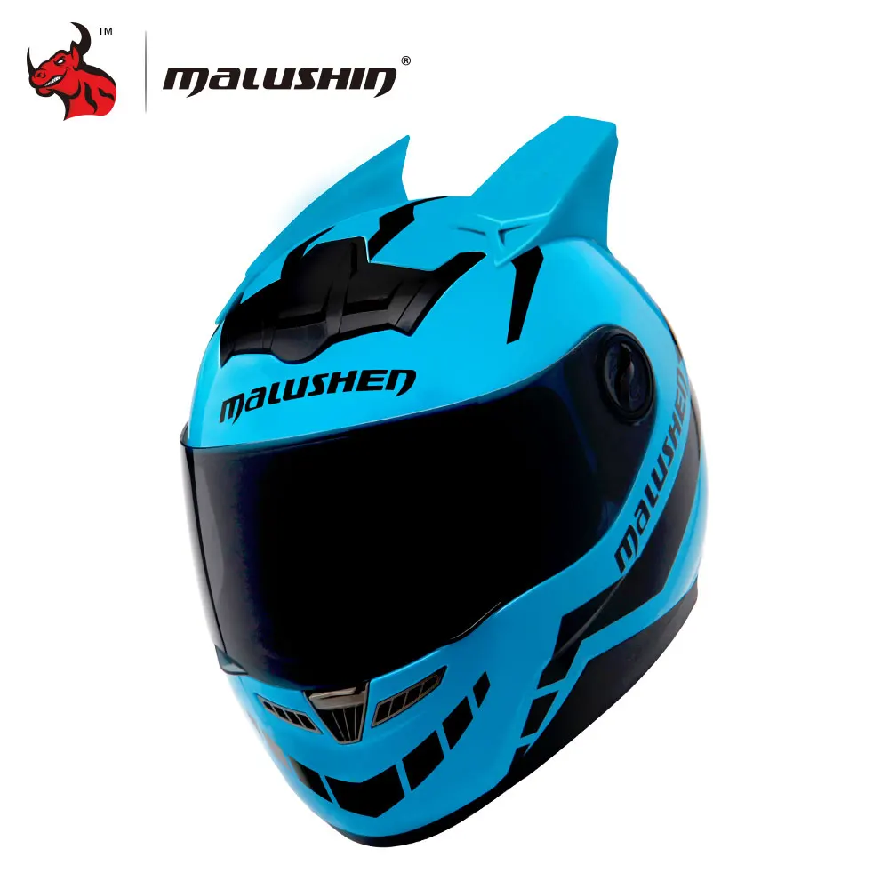 MALUSHUN для мужчин/wo для мужчин Cascos Para Moto флип-ап мотоциклетный шлем полное лицо гоночные шлемы Capacete Casque личность Moto Capacete - Цвет: blue