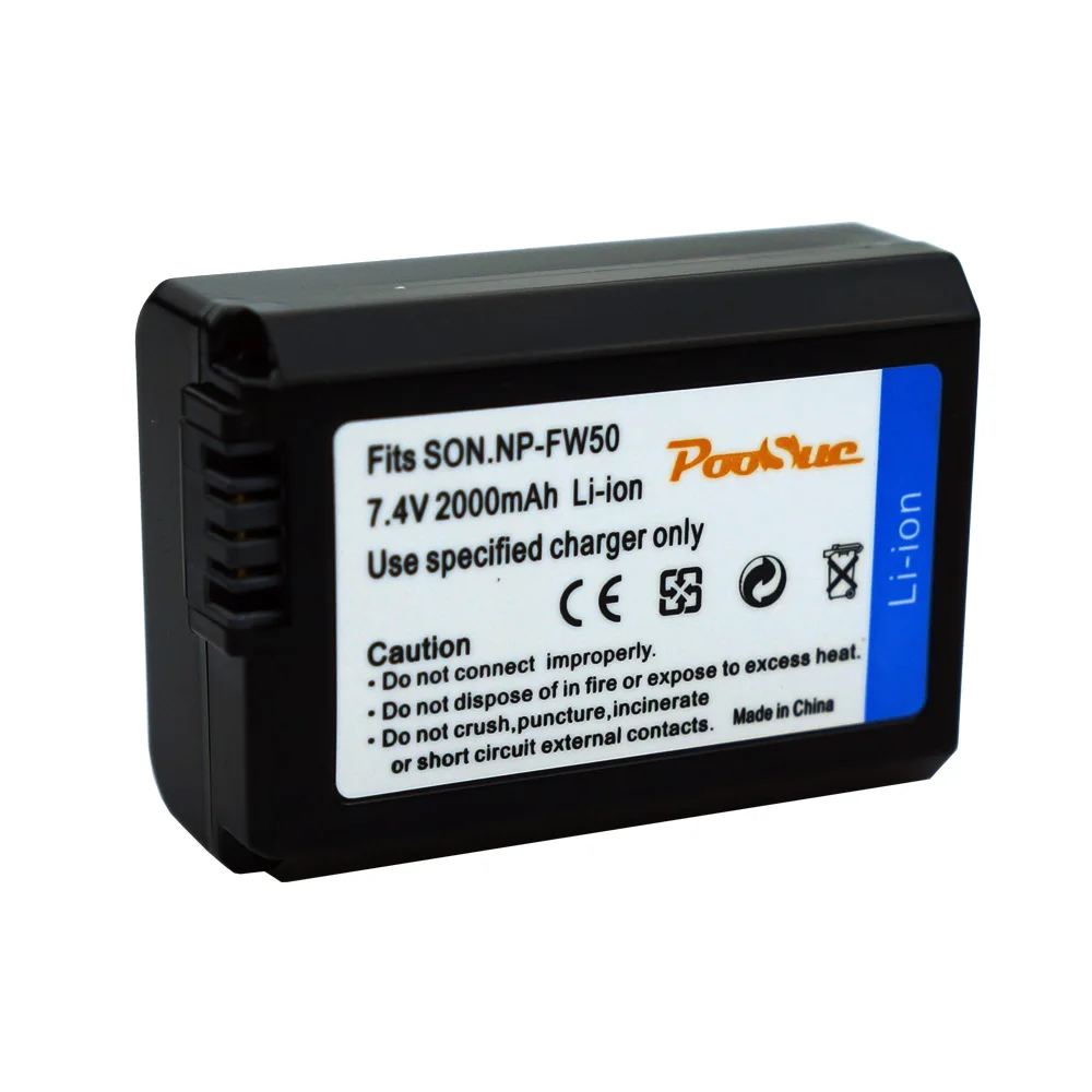 Для sony npfw50 NP FW50 Battery + LED USB Charger For Sony np fw50 battery Alpha a6500 a6300 a7 7R a7R II a7II NEX 3|Цифровые