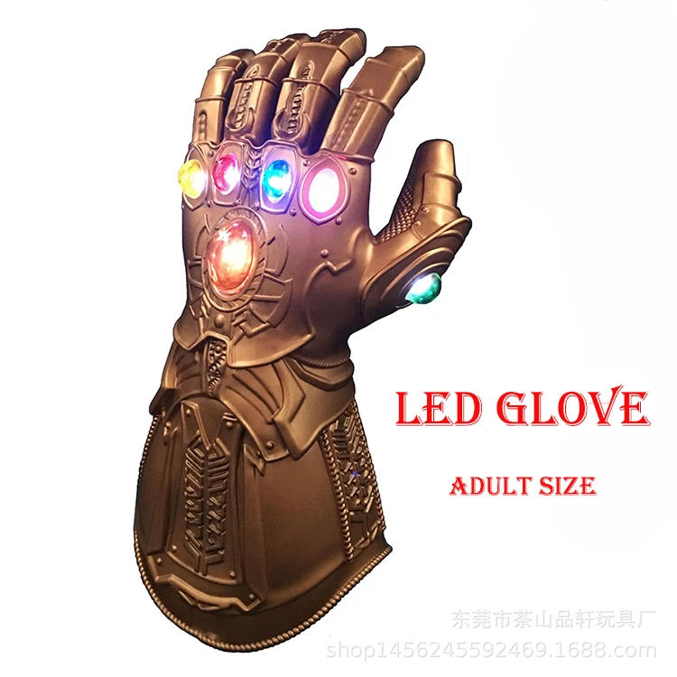 Adult Led Gauntlet Endgame танос Led бесконечность Gauntlet Бесконечность камни войны светодиодные перчатки маска для детей и взрослых подарок на год Косплей - Цвет: Adult Led Gauntlet